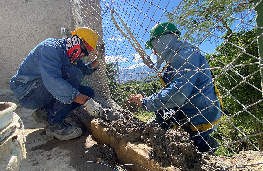 Con obra de mitigación, la CDMB brinda seguridad a familias de Campohermoso y Villa del Prado