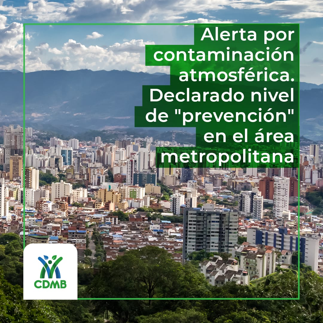 Alerta por contaminación atmosférica. En color naranja se ubicó la calidad del aire en el área metropolitana