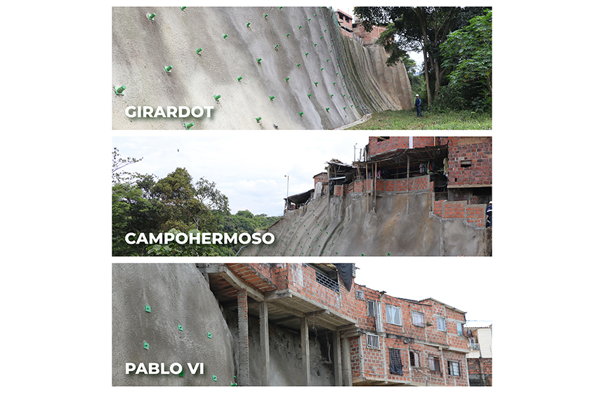 Con 9.747 metros cuadrados de pantallas ancladas, la CDMB mitigó el riesgo de tragedias en tres comunas de Bucaramanga