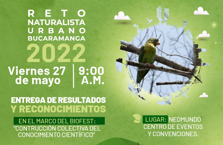 Bucaramanga y su área metropolitana conocerán resultados del Reto Naturalista Urbano 2022